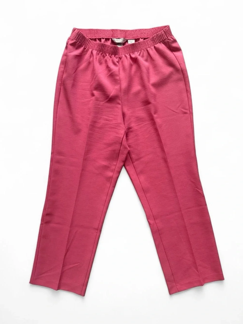 Allison Daley Pink Short-Sleeve 2 Piece Pantsuit Set with Floral Trim 18W/20W